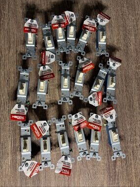 Hyper Tough House Single Pole ON/OFF Toggle Light Switches 15A 120v